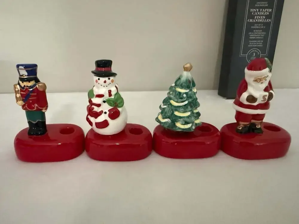 Williams Sonoma Twas The Night Tiny Taper Holders Set